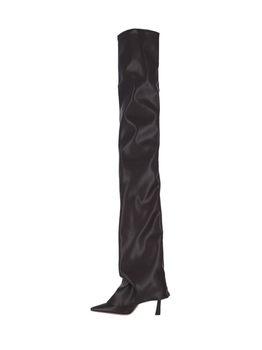 The Attico "Robin Otk" Tall Boots – Brown