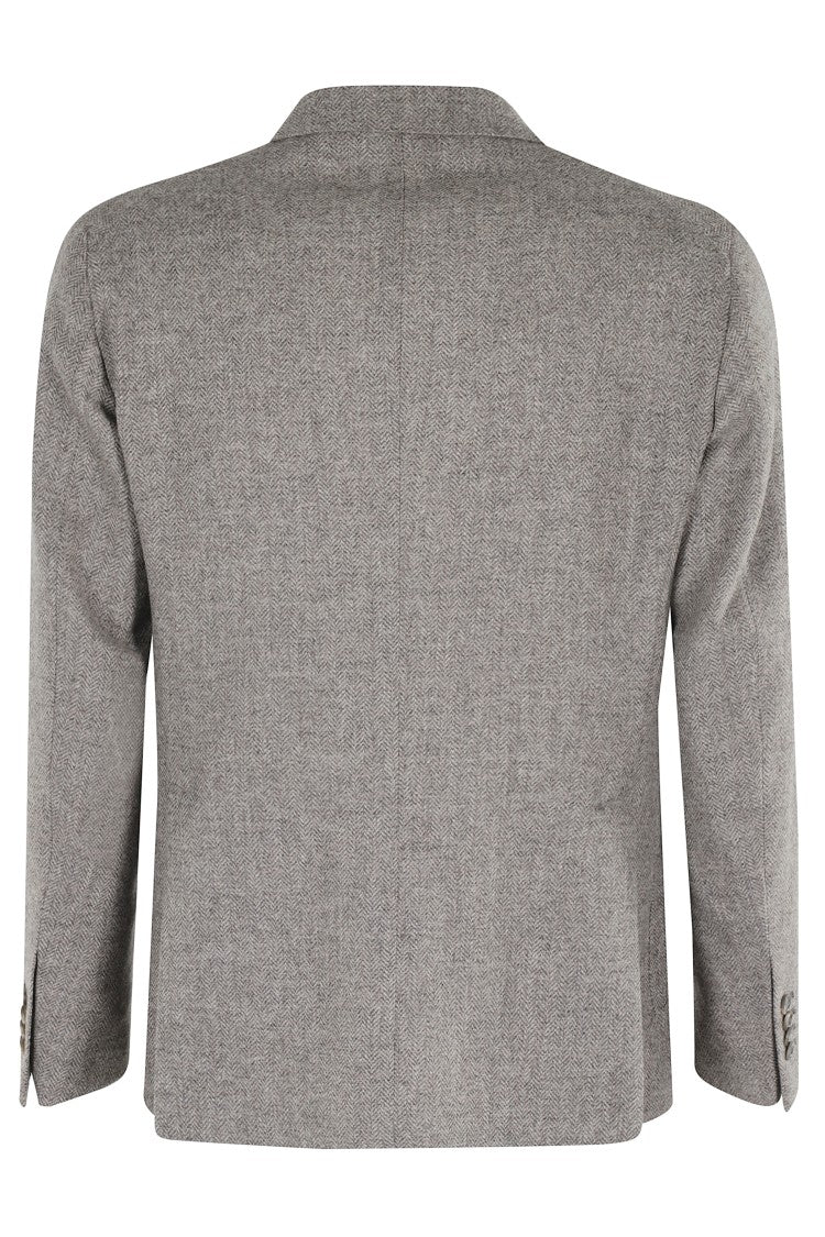 Tagliatore Cut-Off Turple One-Breasted Cashmere Blend Jacket