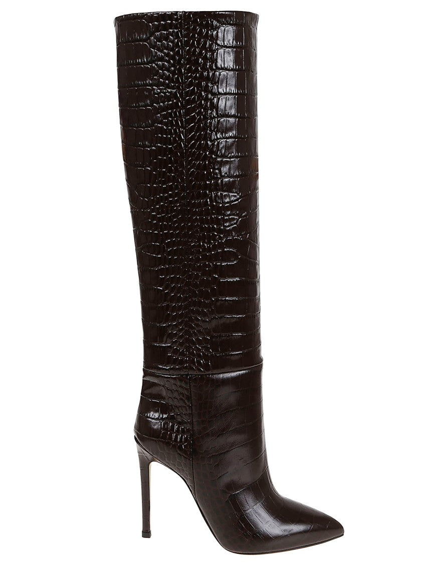 Paris Texas Brown Leather Ankle Boots