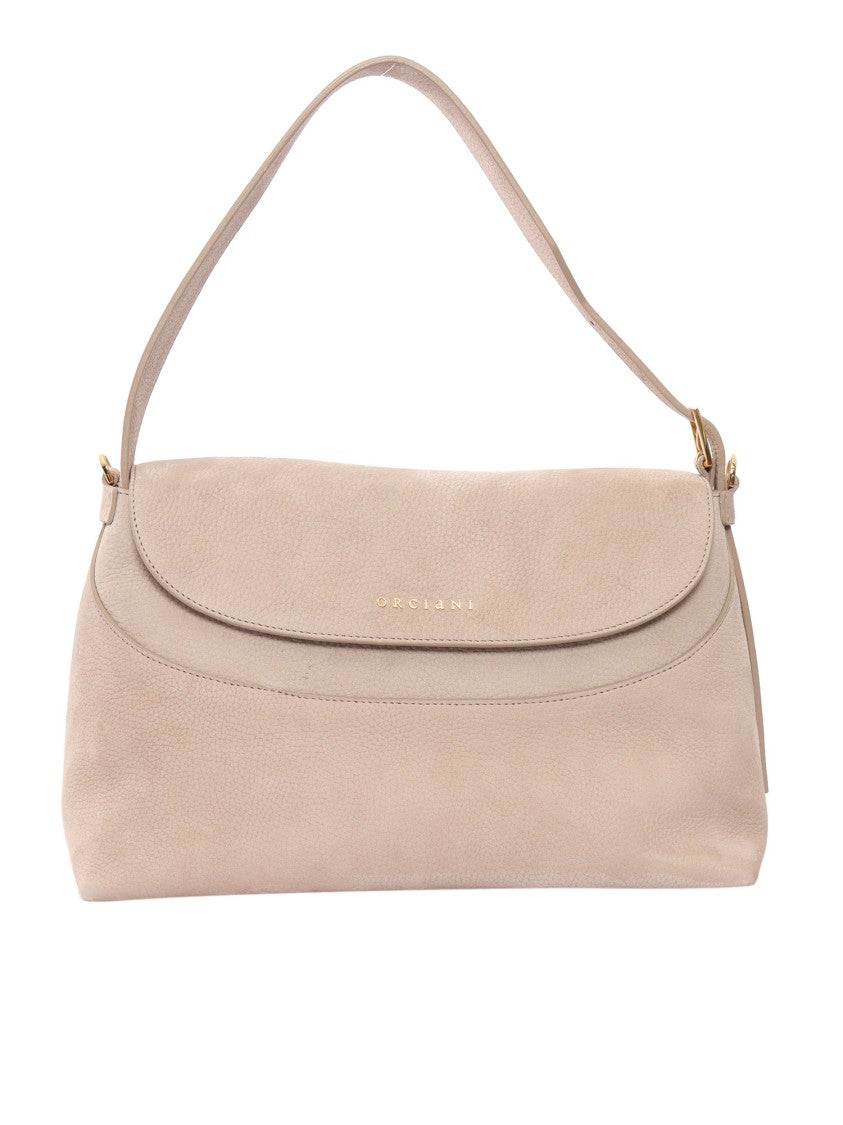 Claudio Orciani Rectangular Calf Leather Handbag With Gold-Tone Hardware