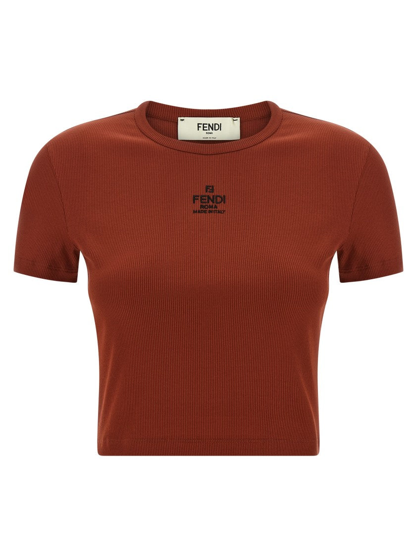 Fendi Logo Embroidery Top