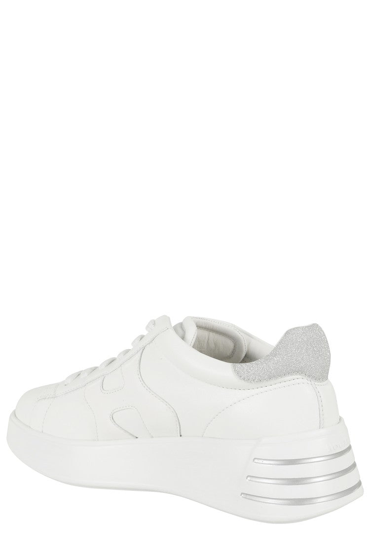 Hogan Rebel Lace-Up Sneakers With Shiny Side Detail
