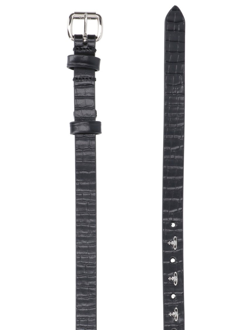 Vivienne Westwood "Orb" Thin Belt Black