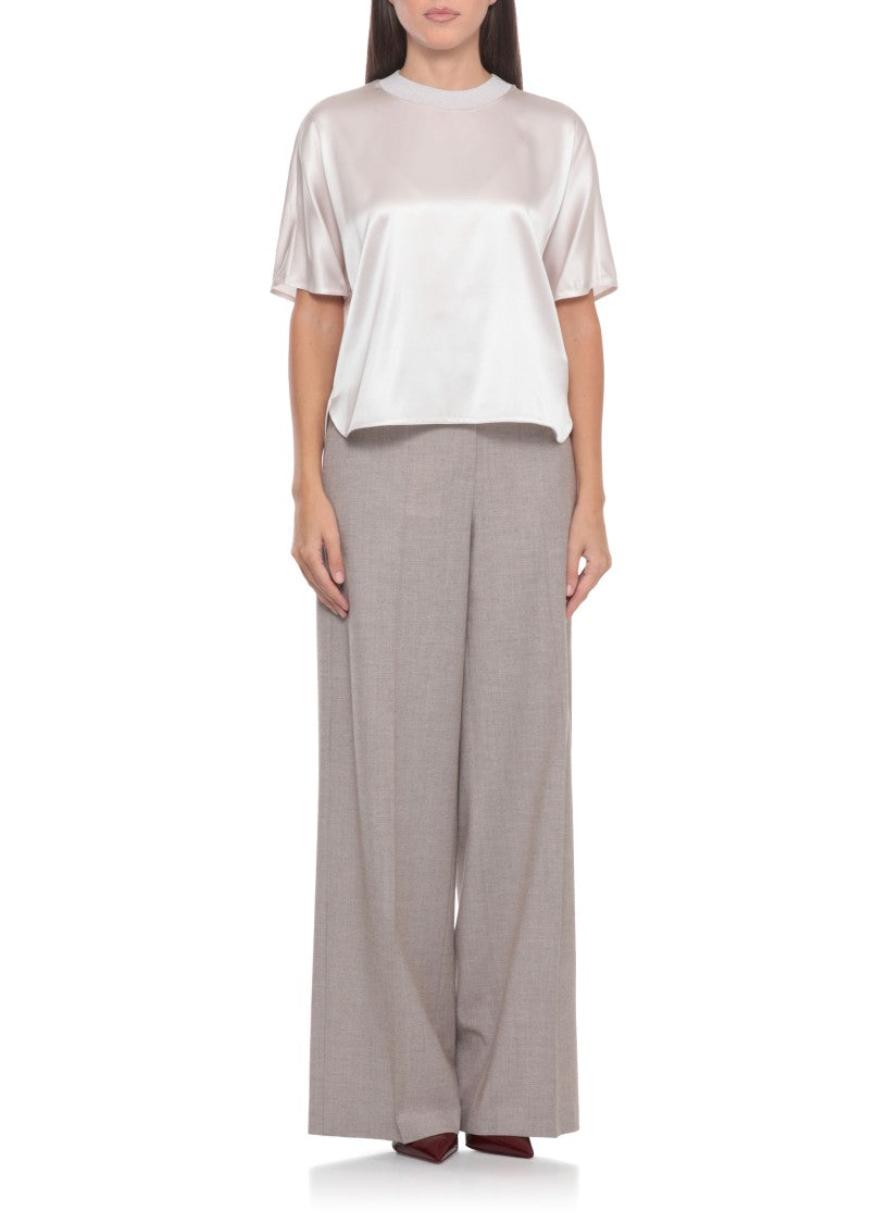 Peserico Pink Silk Blouse
