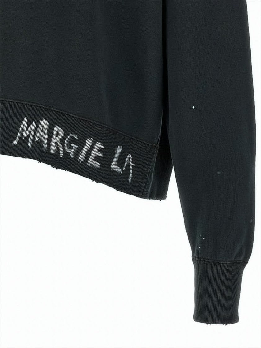 Maison Margiela Long-Sleeve Relaxed-Fit Cotton Top With Artisan Detailing