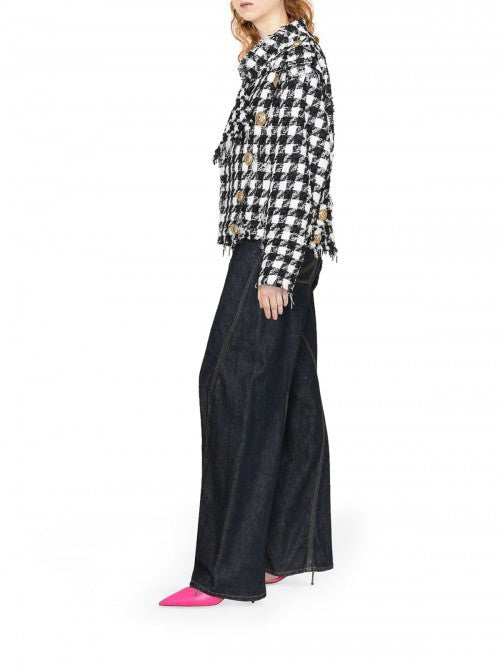 Balmain Frayed Tweed Jacket