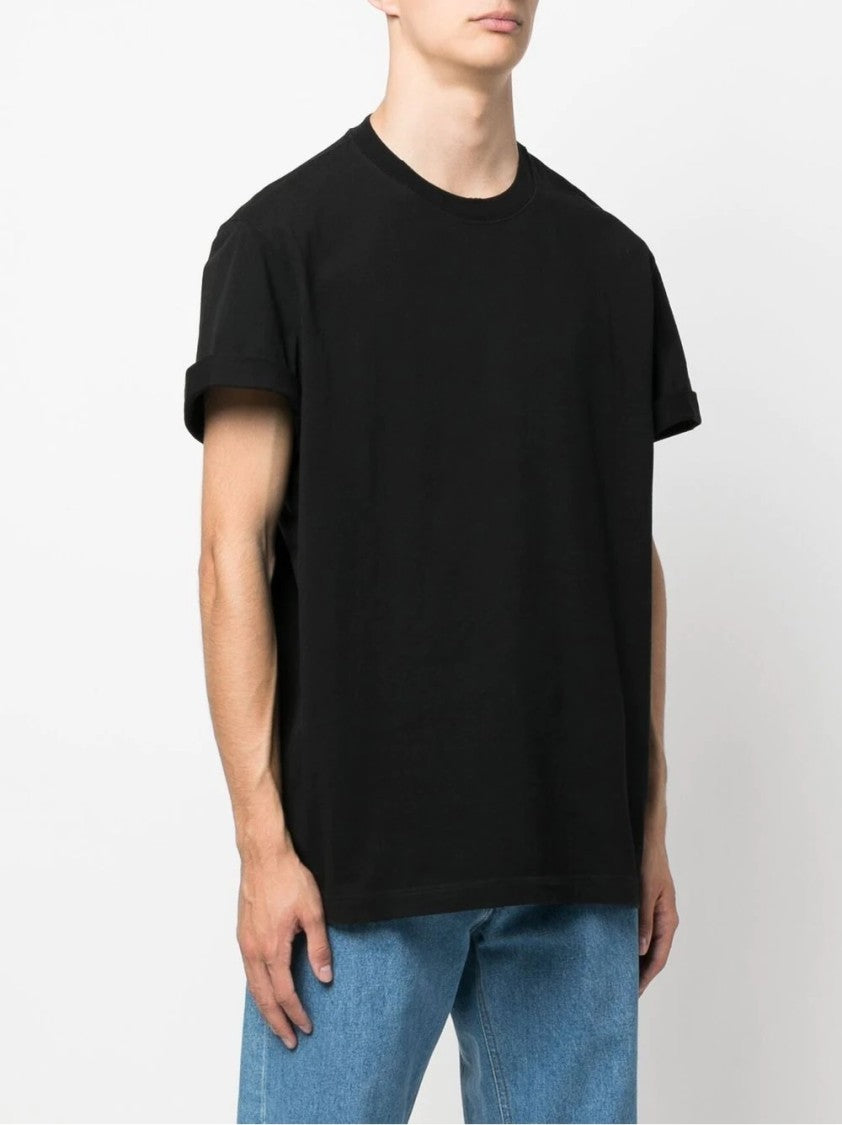 Golden Goose Black Cotton T-Shirt With Subtle Detailing