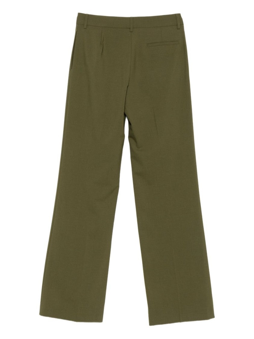 Msgm High-Waisted Wide-Leg Trousers