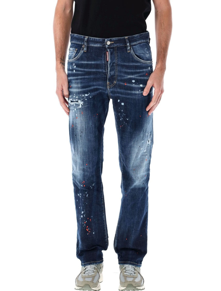 Dsquared2 642 Straight-Leg Distressed Jeans
