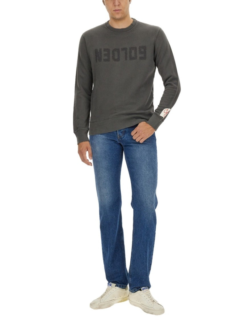 Golden Goose Classic Grey Sweatshirt With Iconic Logo