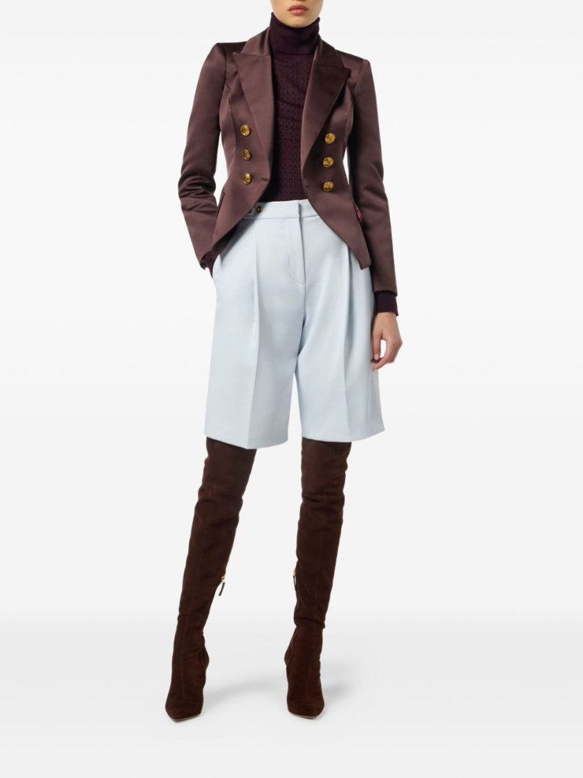 Elisabetta Franchi Double-Breasted Tailored Jacket With Gold-Tone Buttons