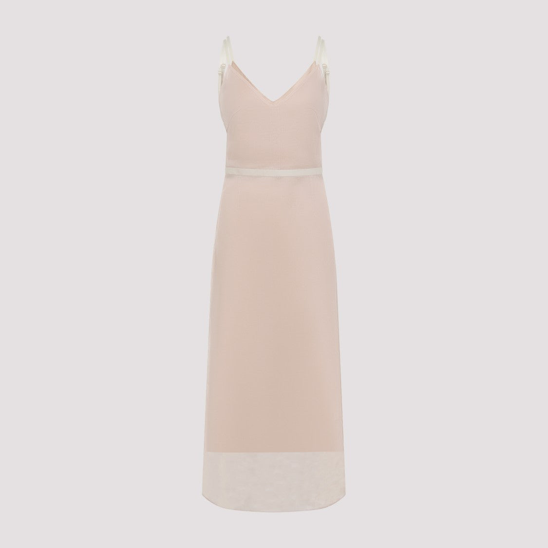 Carven Silk V-Neck Maxi Dress