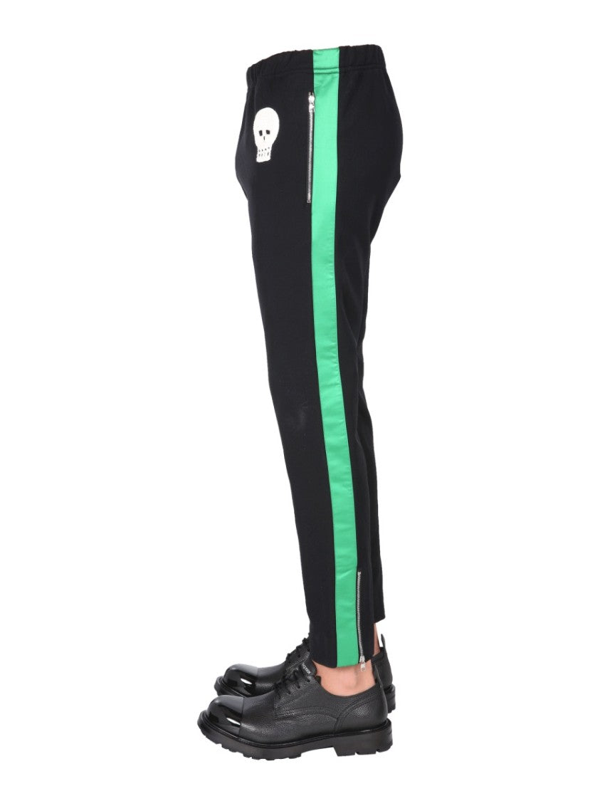 Alexander Mcqueen Jogging Pants With Embroidered Skull