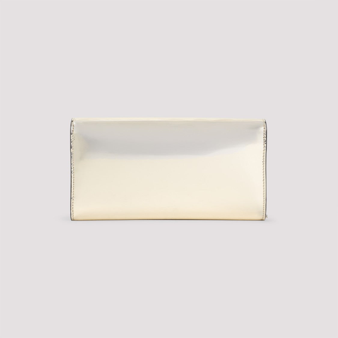 Jimmy Choo Rectangular Clutch Bag In Mirror Gold Leather