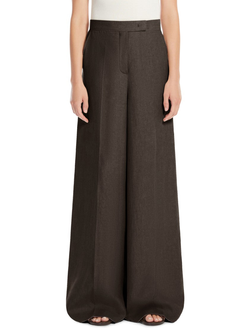 Max Mara Wide-Leg High-Waist Trousers With Front Pockets