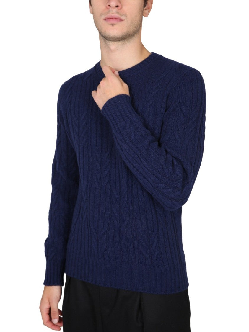 Drumohr Textured Knit Cashmere Sweater