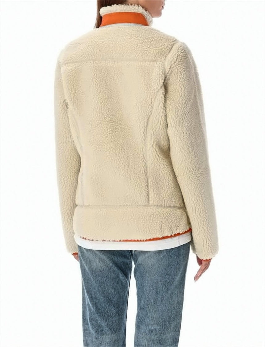Patagonia Textured Fleece Jacket With Contrasting Chest Pocket