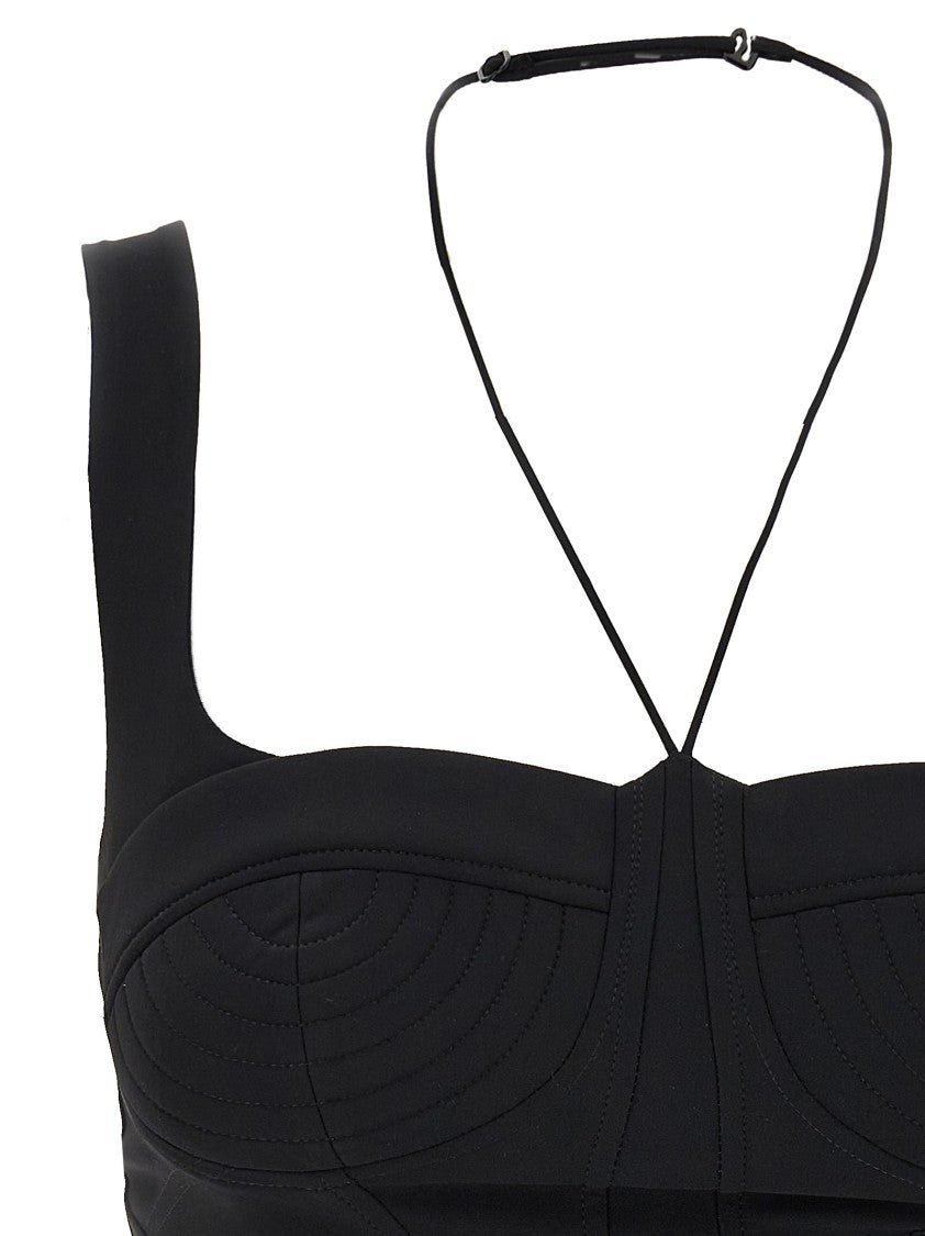 Nensi Dojaka Shaped Bustier Top With Intricate Neck Lacing