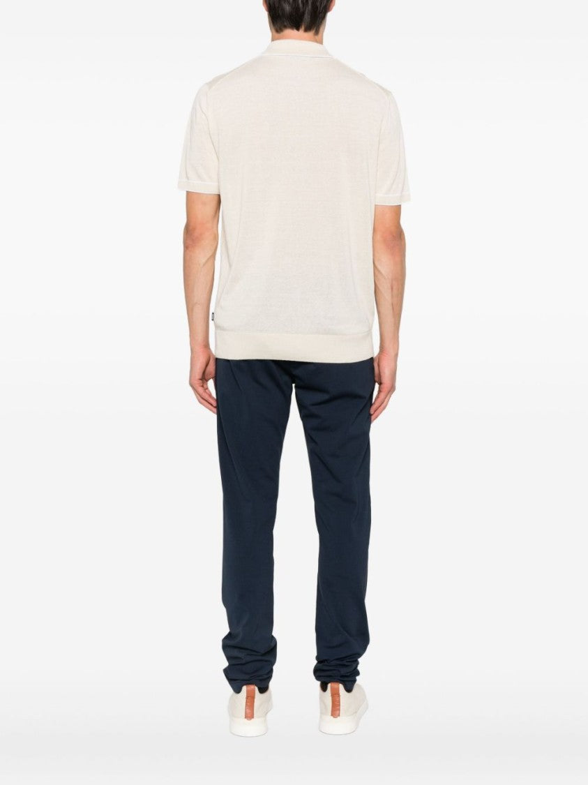Boss Classic Linen-Viscose Blend Polo Shirt