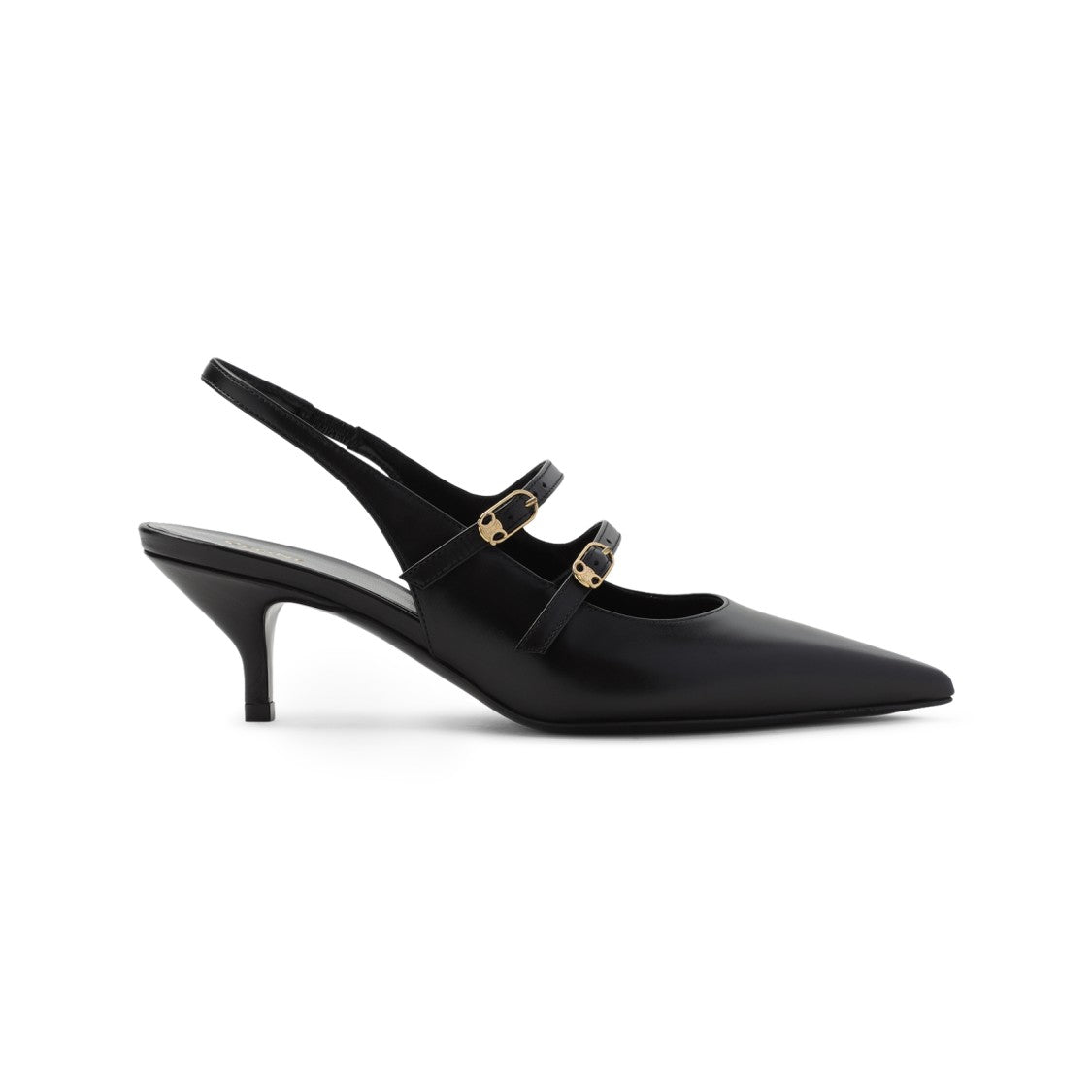 Celine Double Straps Black Calfskin Mules