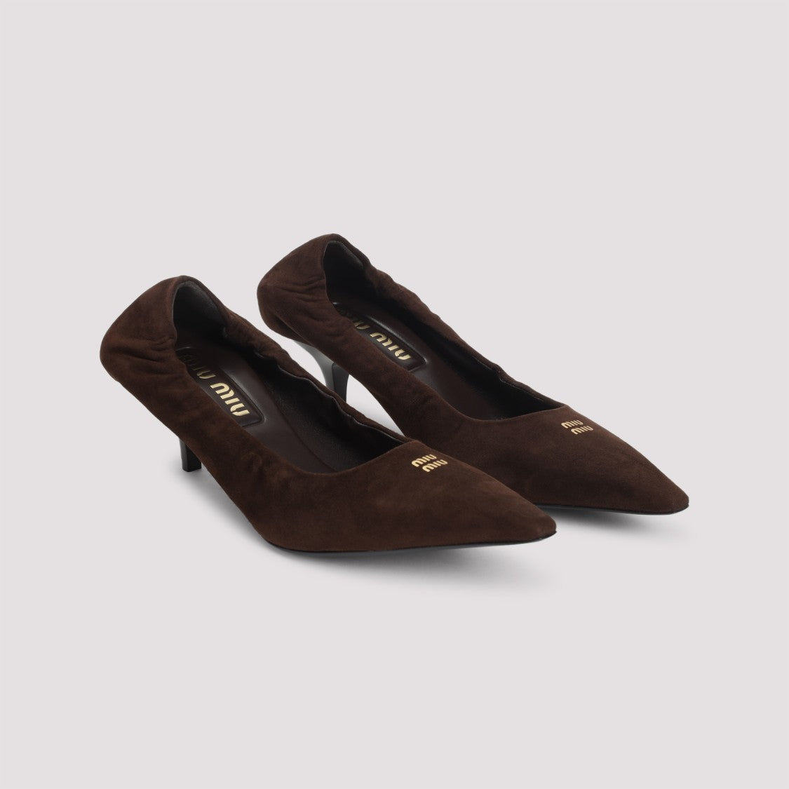 Miu Miu Brown Lamb Leather Pumps