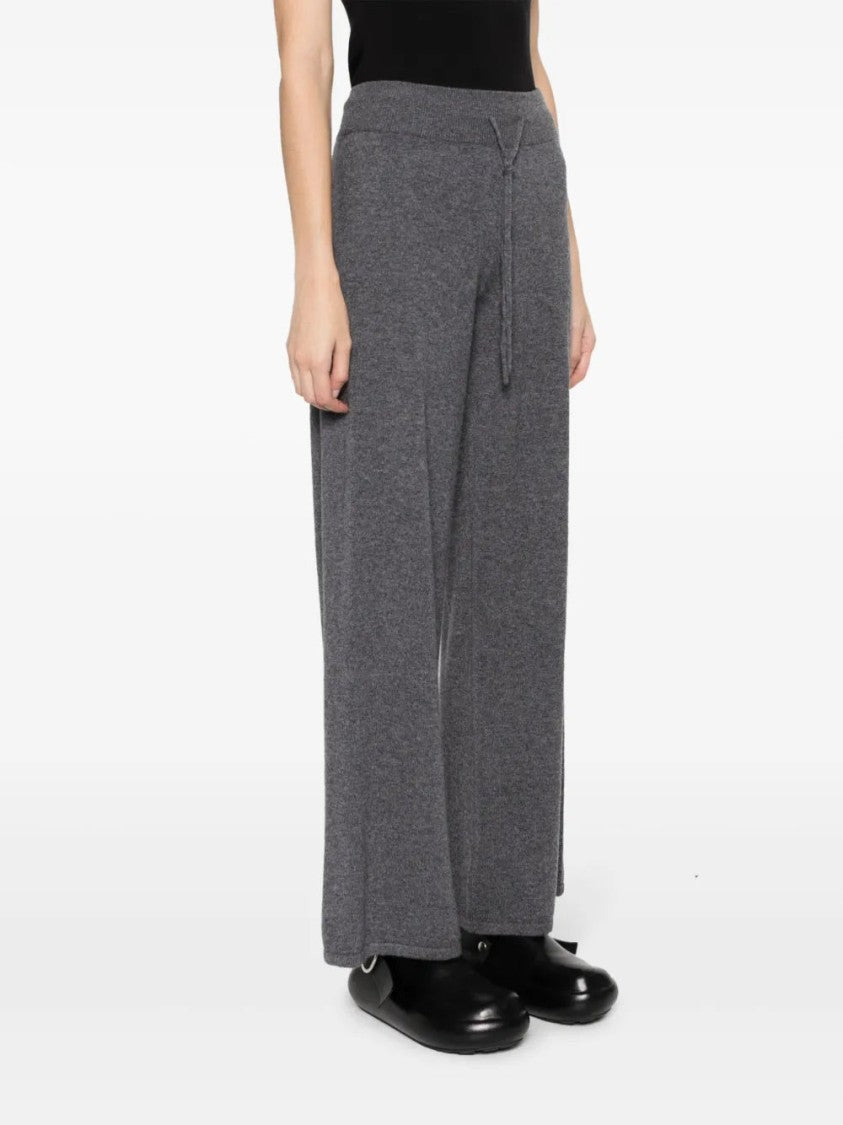 Lisa Yang High-Rise Cashmere Trousers With Drawstring Waist And Wide-Leg Design