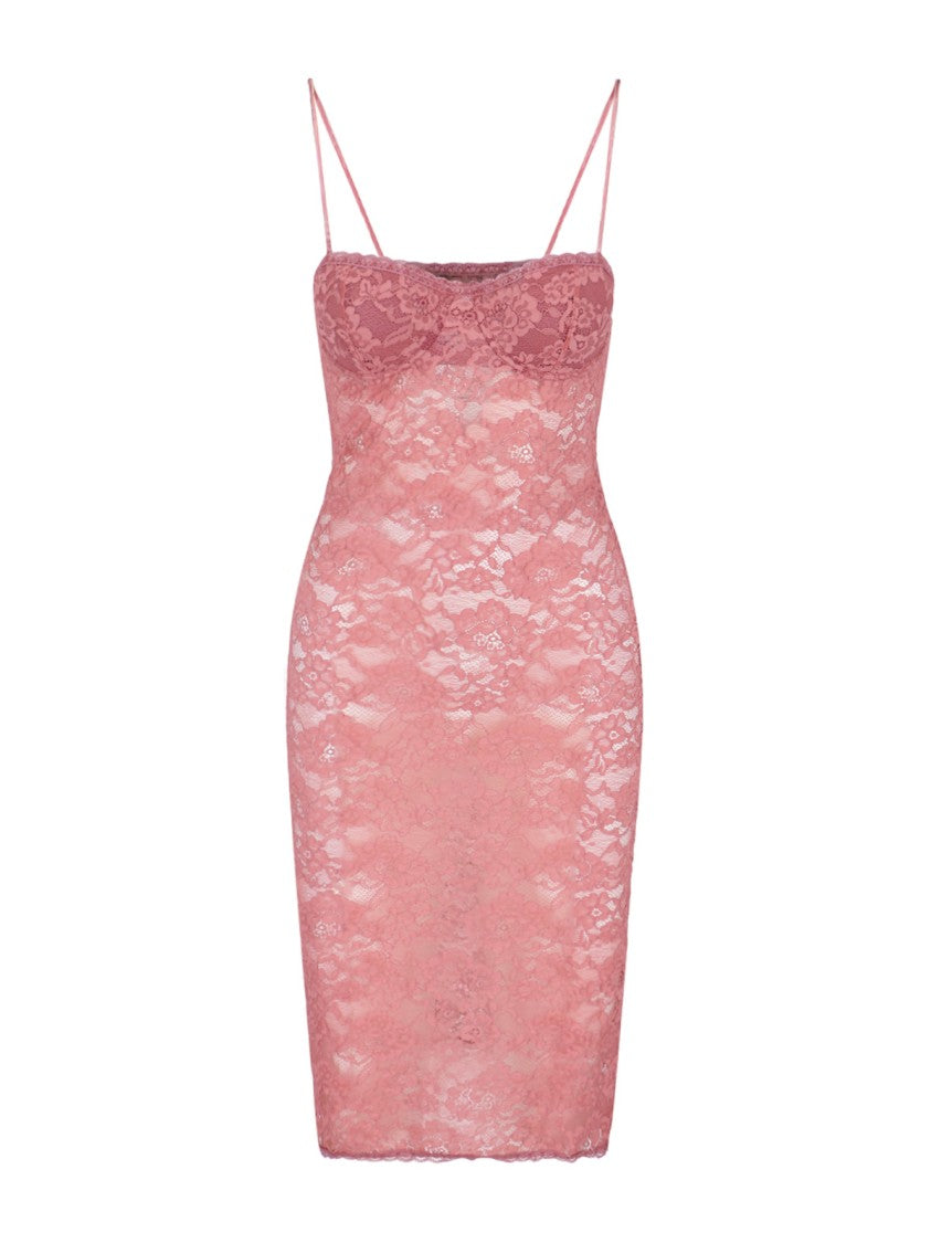 Oséree Floral Lace Midi Dress