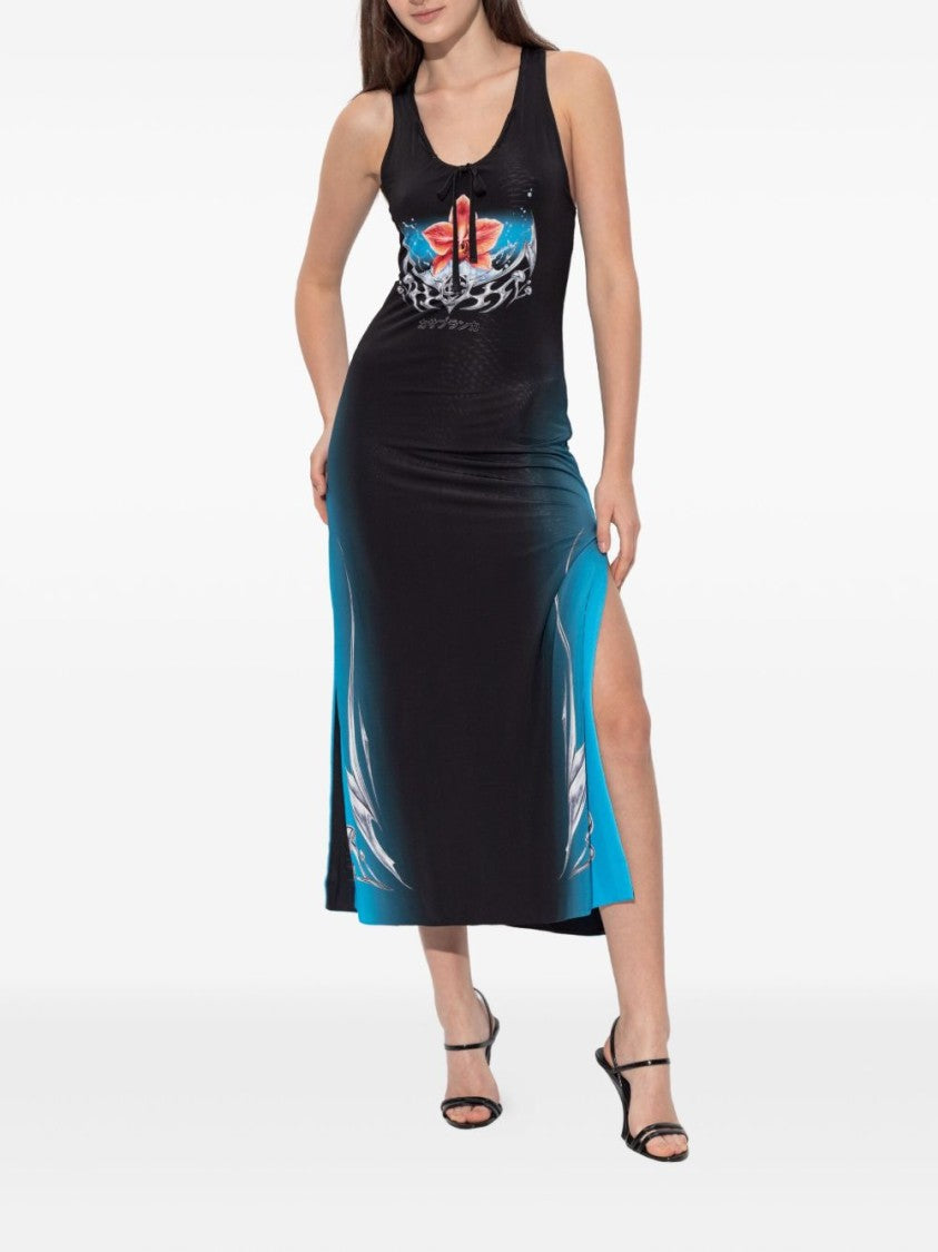 Casablanca Sleeveless Fitted Midi Dress