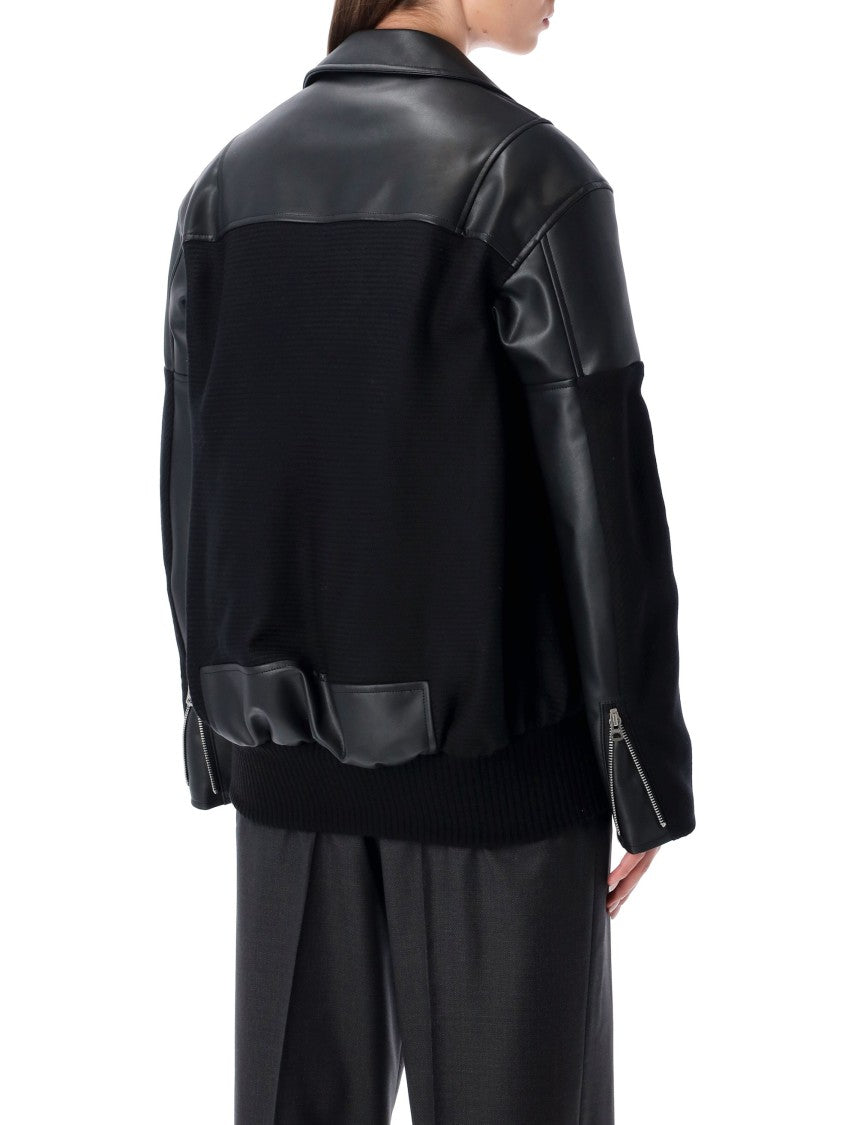 Junya Watanabe Bomber Wool + Eco Leather Jacket