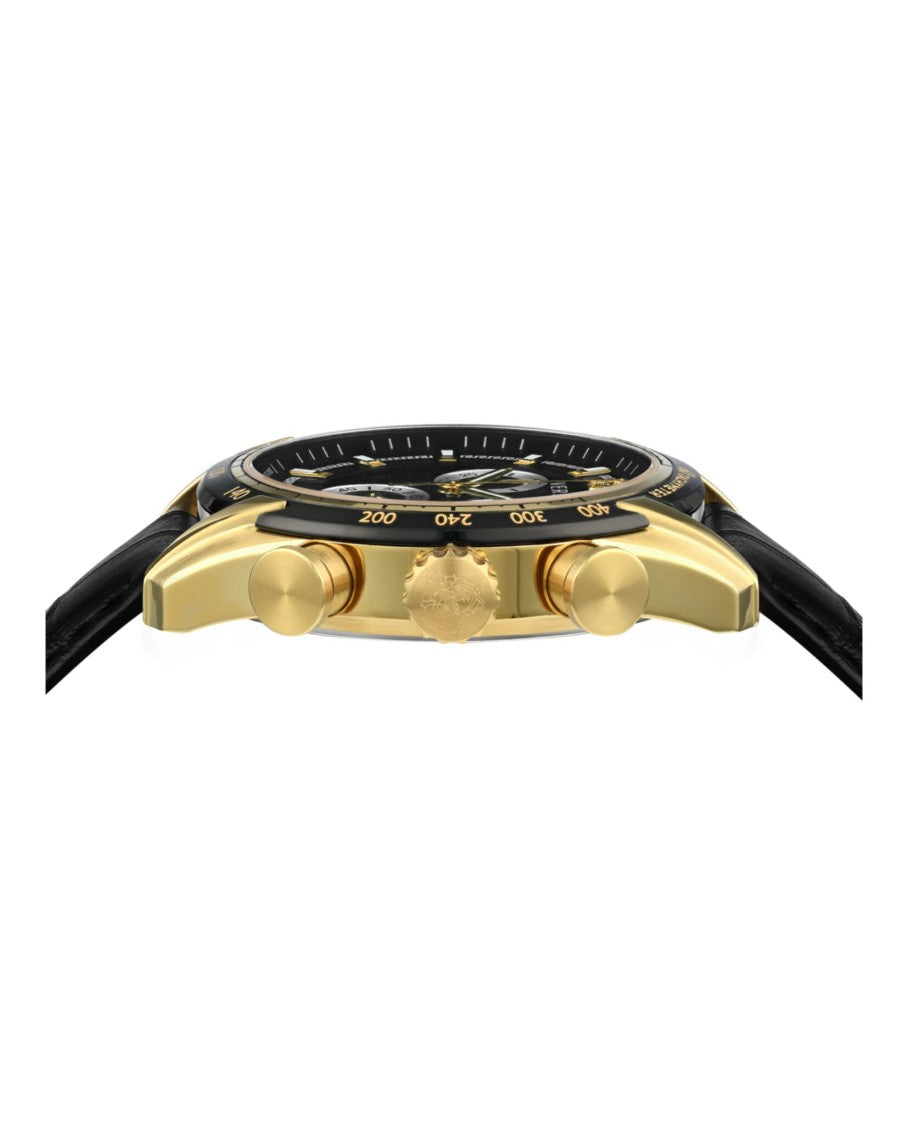 Versace Swiss Made Chronograph With Black Sunray Dial