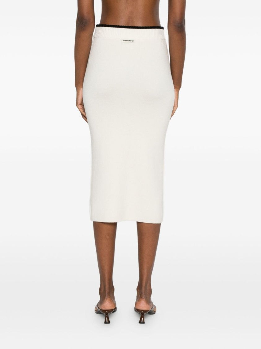 Pinko Midi Skirt With Contrasting Waistband