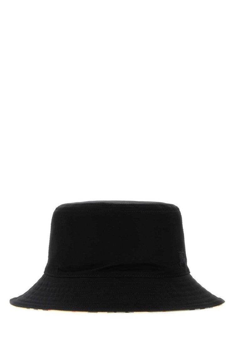 Burberry Refined Black Bucket Hat With Design