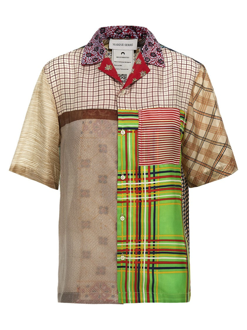 Marine Serre 'Regenerated Silk Scarves Bowling' Shirt
