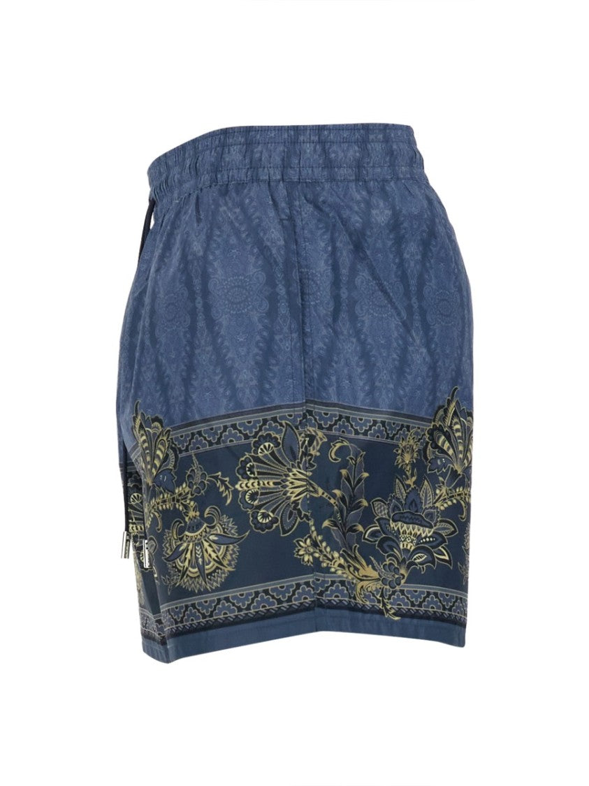 Etro Printed Beach Swimsuit With Gold Detailing