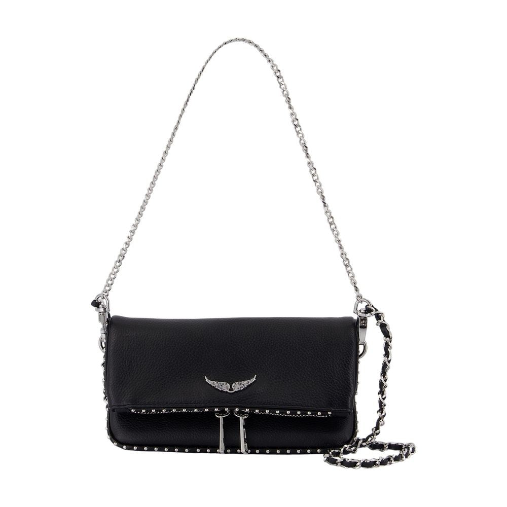 Zadig & Voltaire Rock Nano Wallet On Chain - Leather - Black