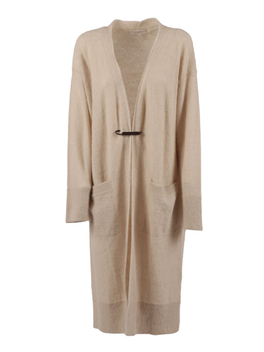 Antonelli Fine Knit Cardigan With Button-Down Front And Relaxed Fit