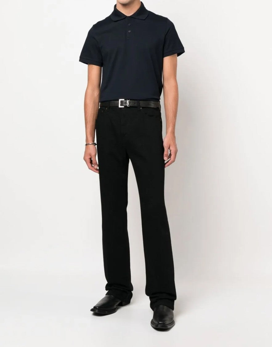 Saint Laurent Cassandre Ysl Logo Polo Shirt