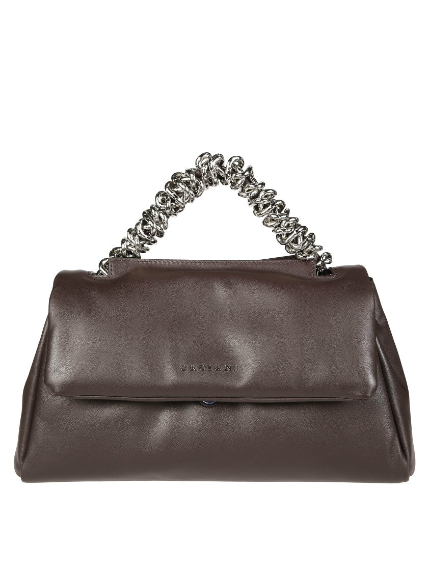 Orciani Longuette-Shaped Padded Nappa Leather Shoulder Bag