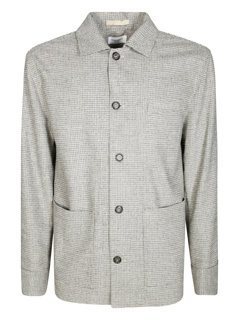 Paolo Pecora Micro Check Shirt Jacket
