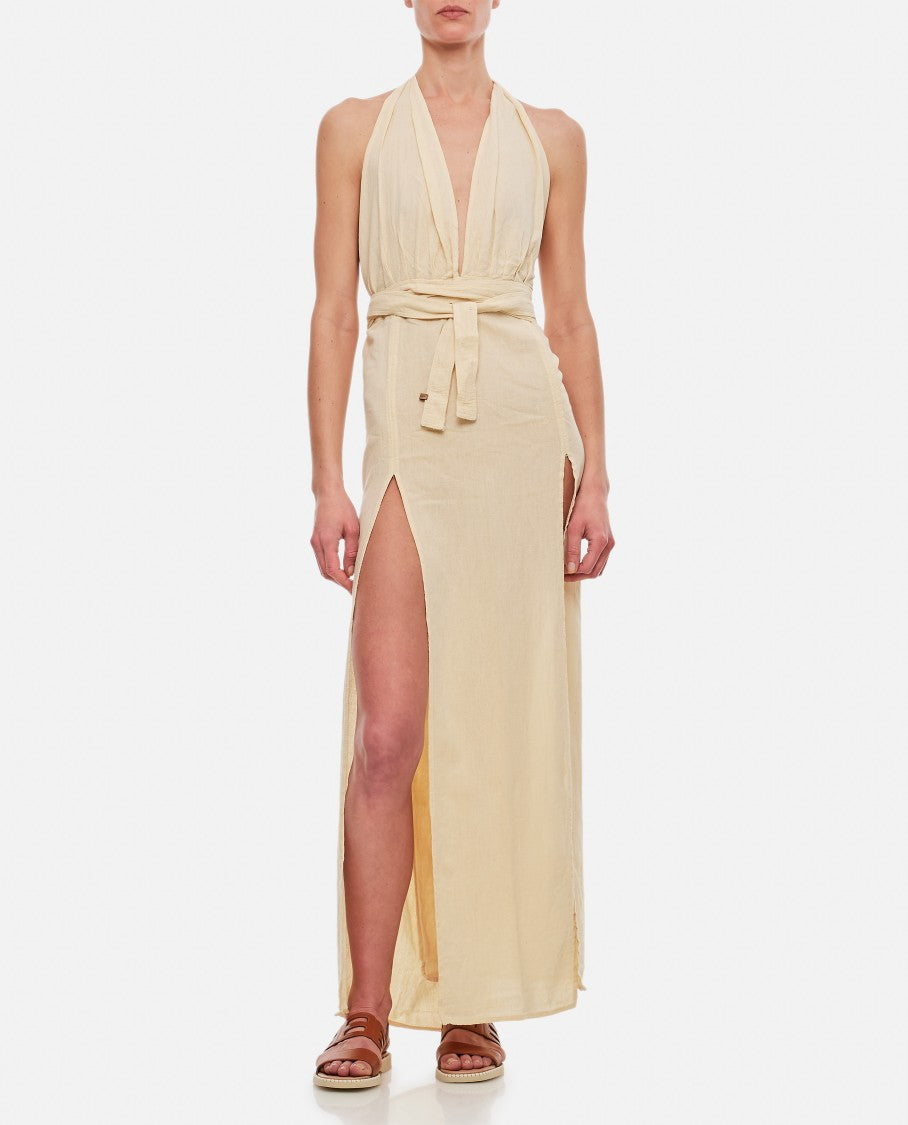 Caravana Tacoh Cotton Long Dress With Slits