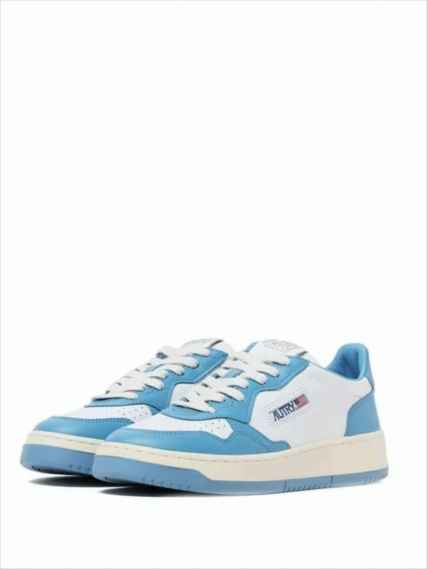Autry Low-Top Leather Sneakers With Contrasting Overlays