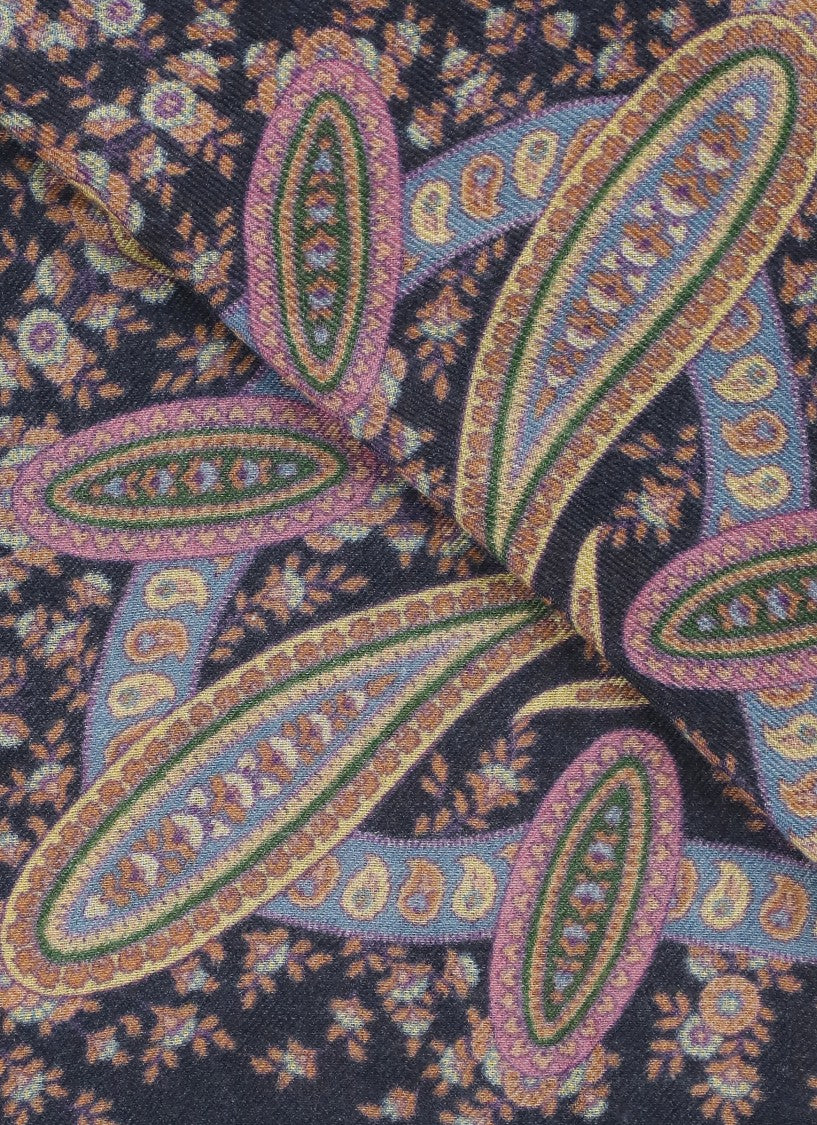 Etro Blue Wool-Cachermire And Silk