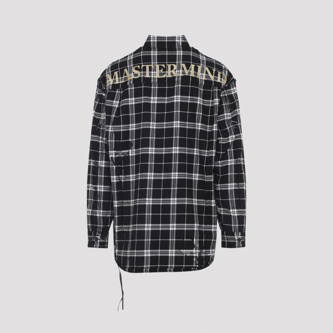 Mastermind World Reversible Raw Edge Plaid Shirt