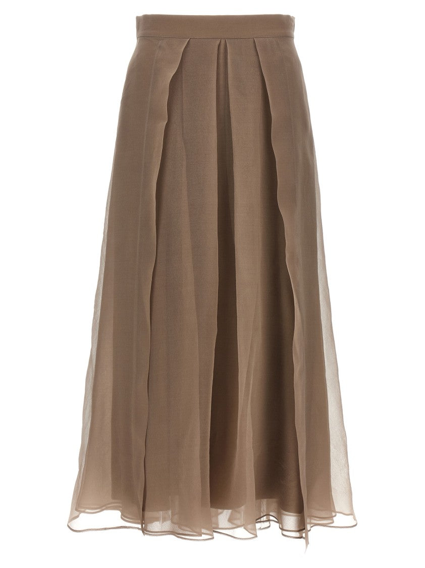 Brunello Cucinelli Paneled Circle' Skirt