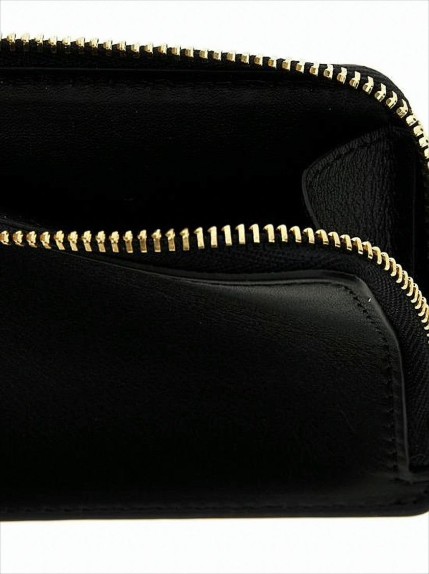Loewe Calf Leather Zip-Around Card Wallet With Gold-Tone Logo