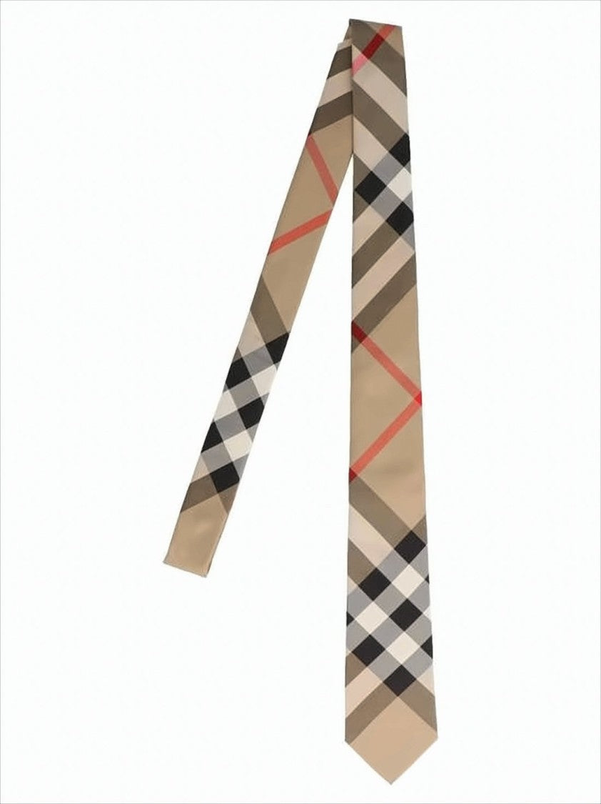 Burberry Classic Check Pattern Silk Necktie