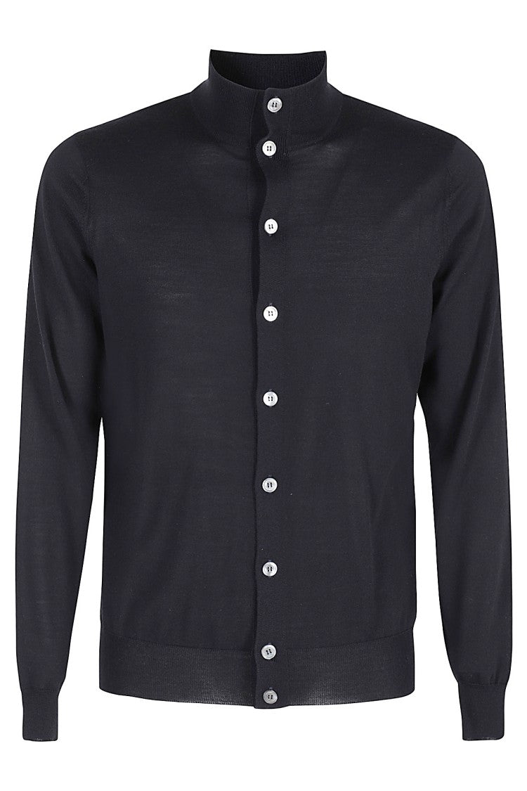Filippo De Laurentis Minimalist Blouson With High Collar And Button-Down Front