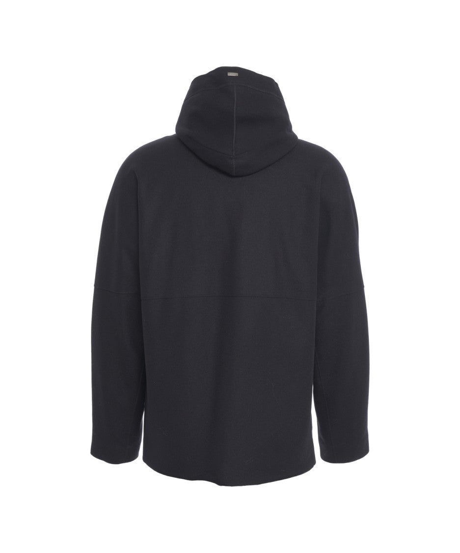 Herno Herno Hooded Jacket With Adjustable Hood And Smooth Texture
