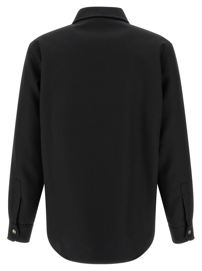 Gucci Wool Twill Overshirt With Monogram Lining