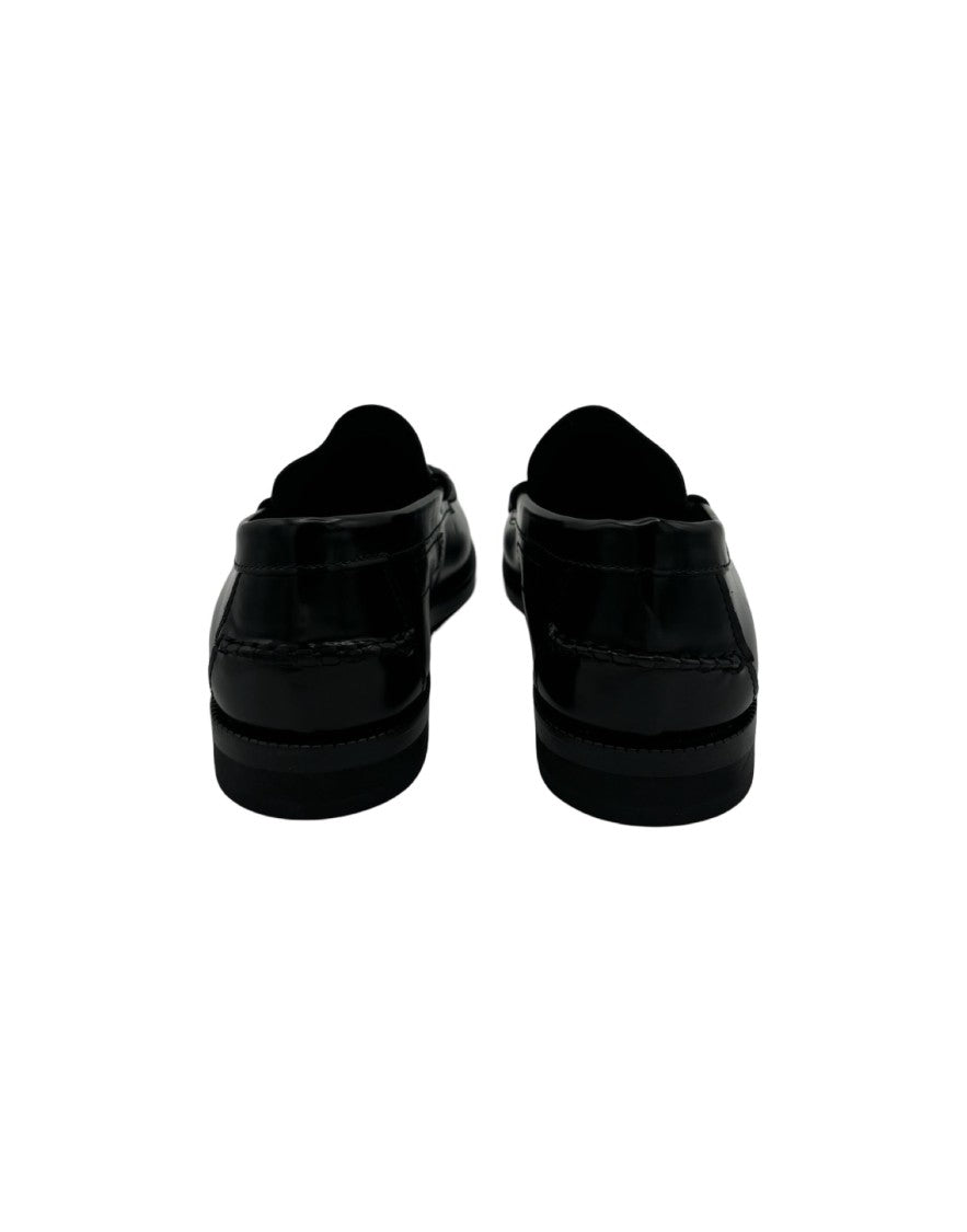 The Sharp Corner Black Leather Women's Oxford Loafer